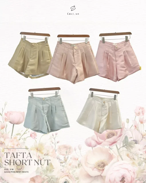 Quần Short Tafta đính nút