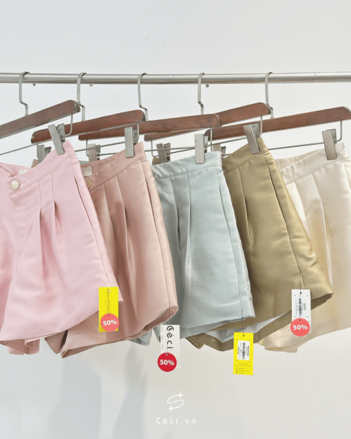 Quần Short Tafta đính nút - Ảnh 2