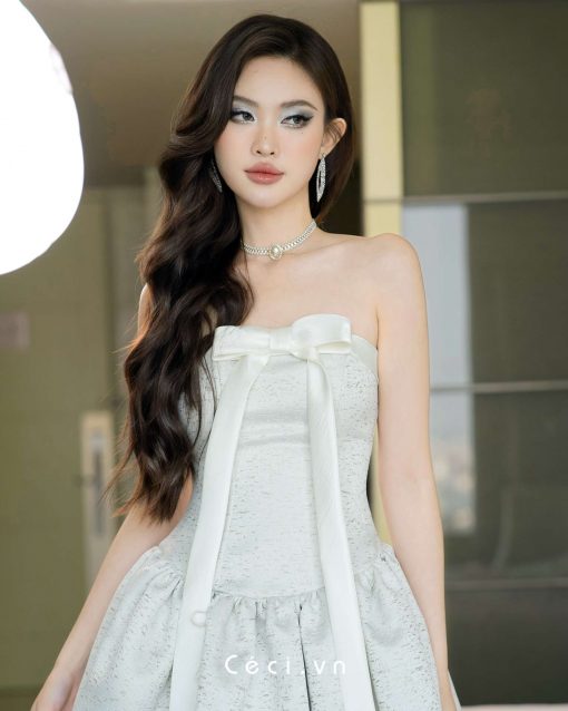 MOON TWEED DRESS ( TRẮNG ) 632B - Ảnh 3