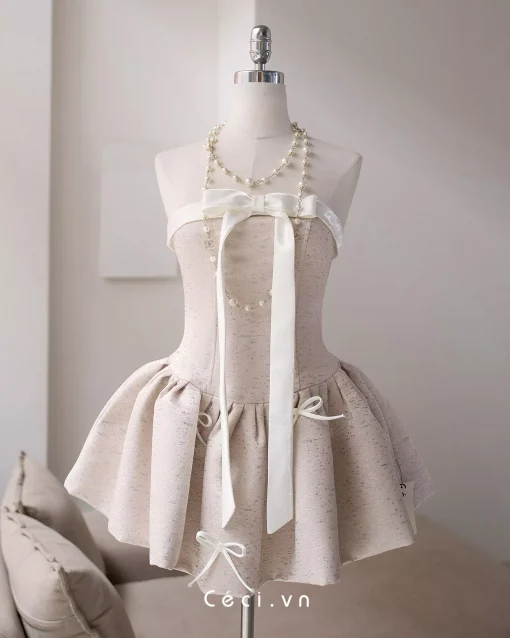 MOON TWEED DRESS ( HỒNG ) 632B - Ảnh 2