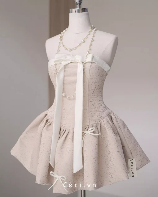 MOON TWEED DRESS ( HỒNG ) 632B - Ảnh 5