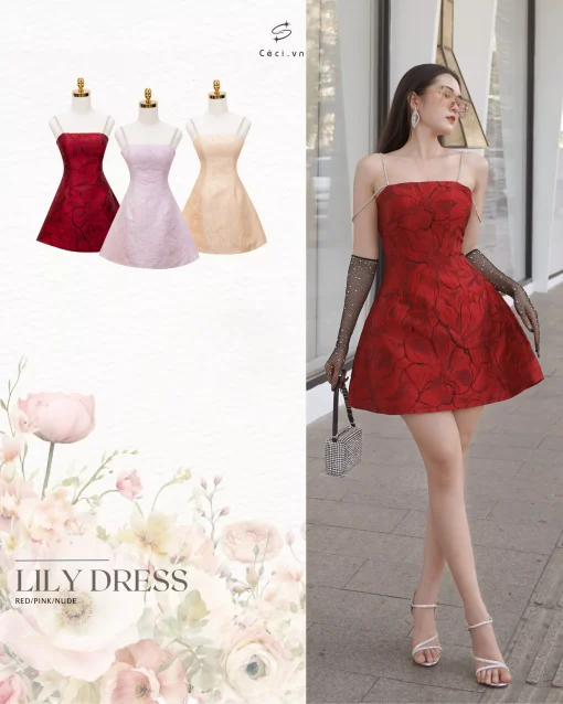 LILY -  GẤM HOA LAN ĐỎ