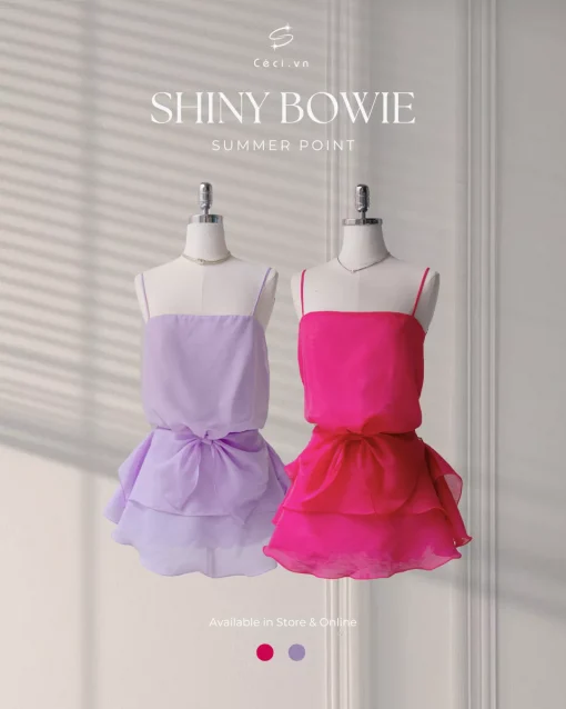 SHINY BOWIE DRESS 652 - Ảnh 2