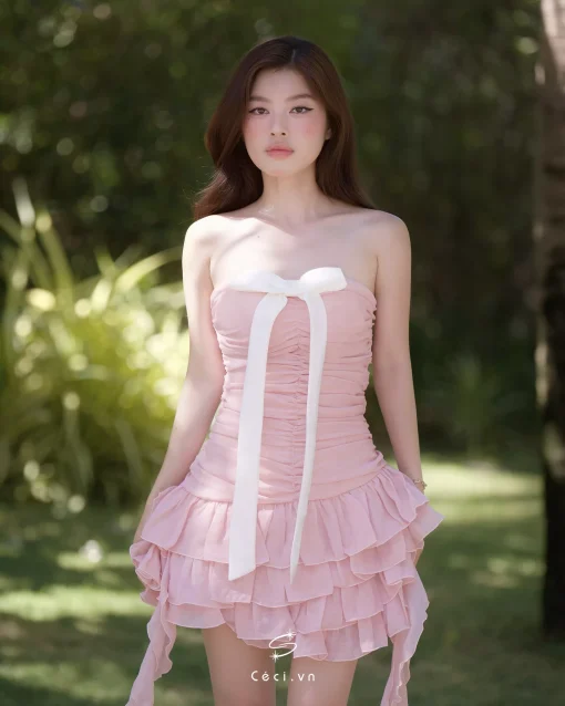 HELENE DRESS 651 - HỒNG