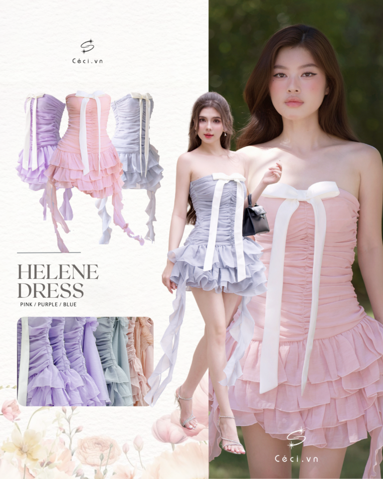 HELENE DRESS 651 - TÍM - Ảnh 2
