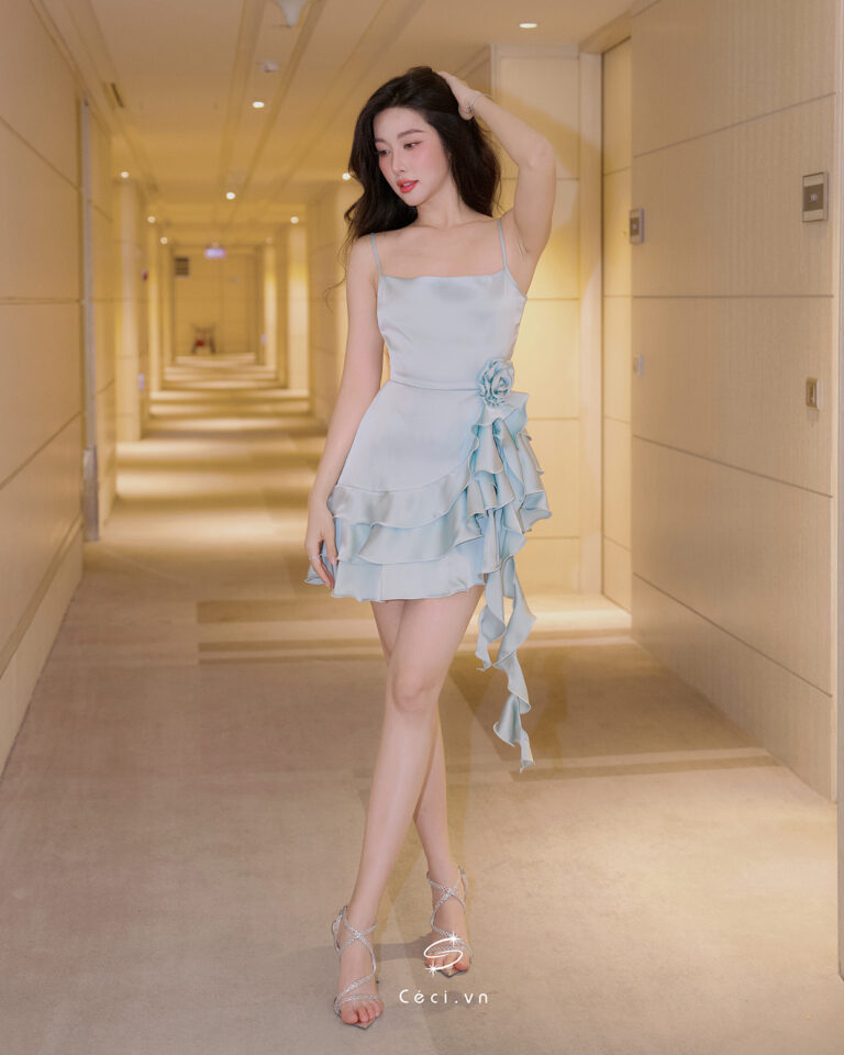 CAMILLE DRESS 688 - MINT - Ảnh 3