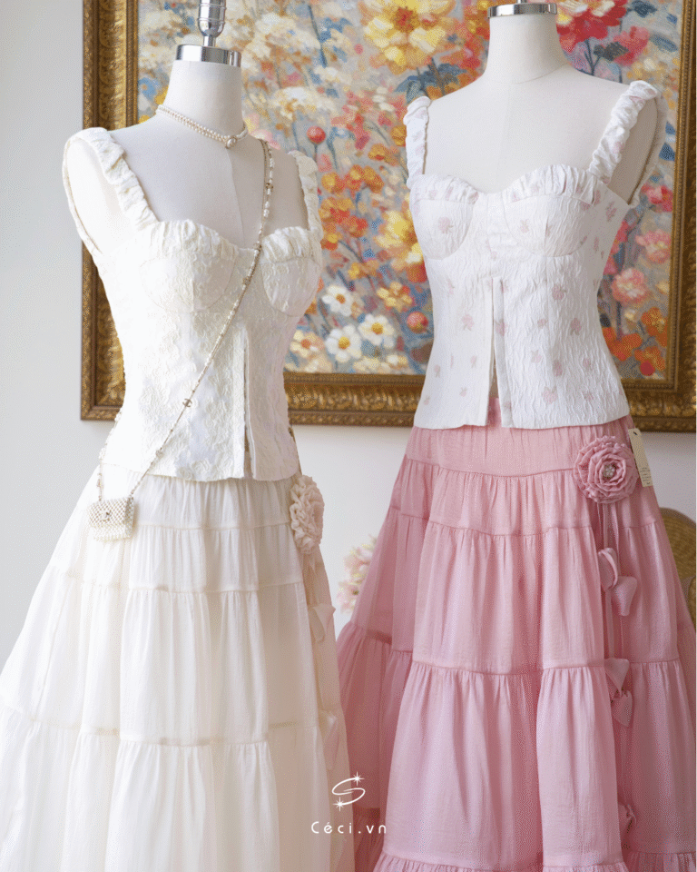 LINA SKIRT 707 - HỒNG RUỐC - Ảnh 5