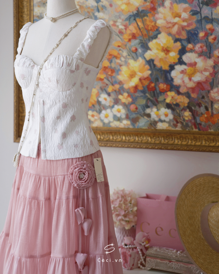 LINA SKIRT 707 - HỒNG RUỐC - Ảnh 3