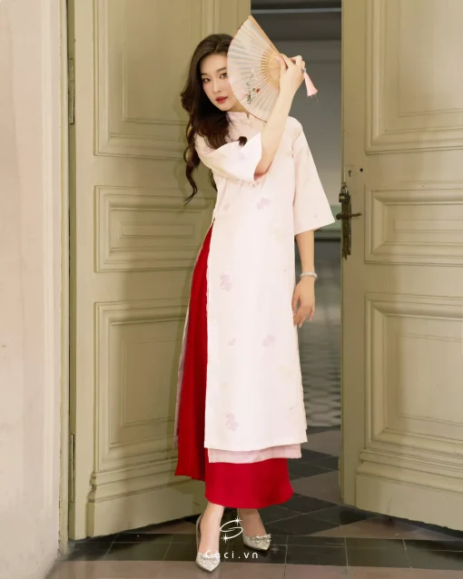 ÁO DÀI HỒNG UYỂN 1 691.7 - Ảnh 3