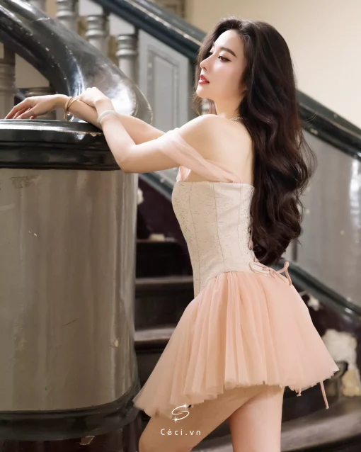 DIAN DRESS 693 - TWEED - HỒNG - Ảnh 8