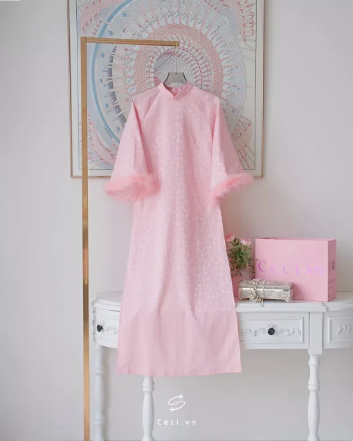 ÁO DÀI GIAI Ý 2 691.4 D1R3.115 - HỒNG
