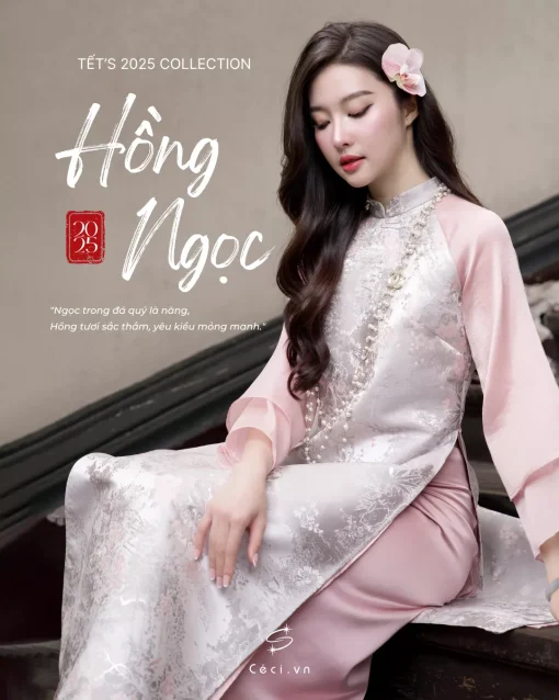 ÁO DÀI HỒNG NGỌC 2 691.6 D1/2R2.115 - XÁM