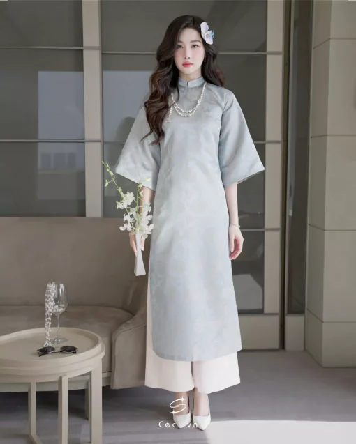 691.11 ÁO DÀI LINH LAN 1 - XANH NÂU