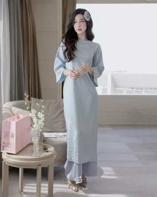 ÁO DÀI GIAI Ý 3 691.9 D1R3.115 - BLUE