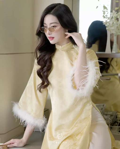 691.12 ÁO DÀI LINH LAN 2 - VÀNG