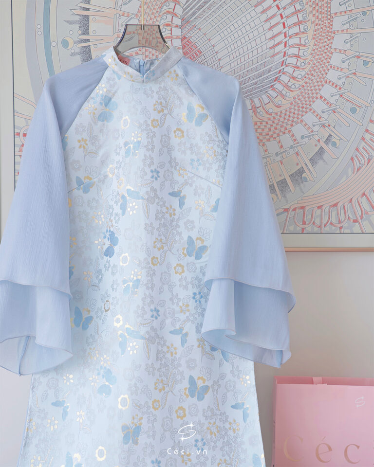 ÁO DÀI THANH YÊN 691.14 D1/2R2.115 - BLUE - Ảnh 6