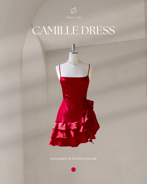 CAMILLE DRESS 688 - ĐỎ