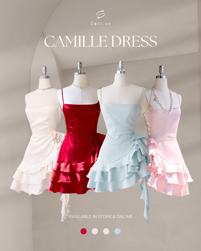 CAMILLE DRESS 688 - ĐỎ - Ảnh 3