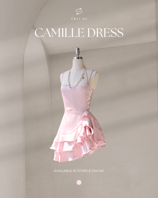 CAMILLE DRESS 688 - HỒNG