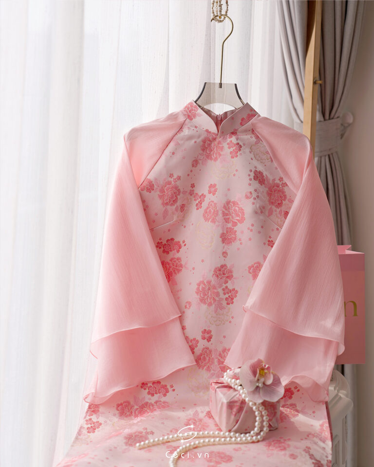 ÁO DÀI NHÃ QUYÊN 691.15 HỒNG - Ảnh 10