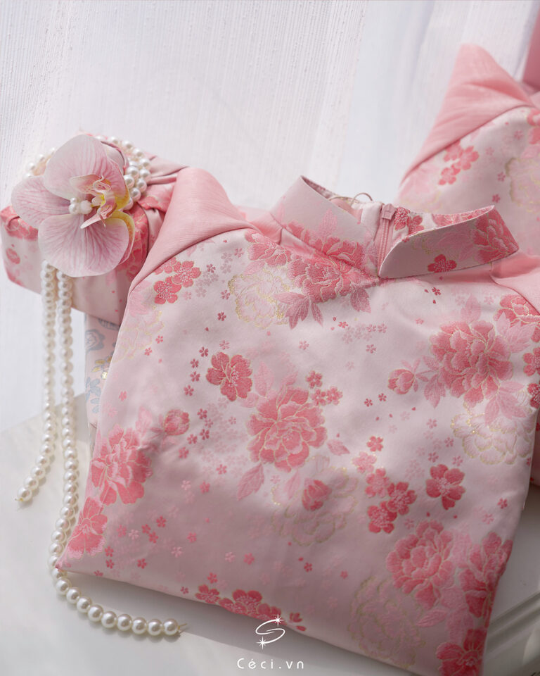 ÁO DÀI NHÃ QUYÊN 691.15 HỒNG - Ảnh 9