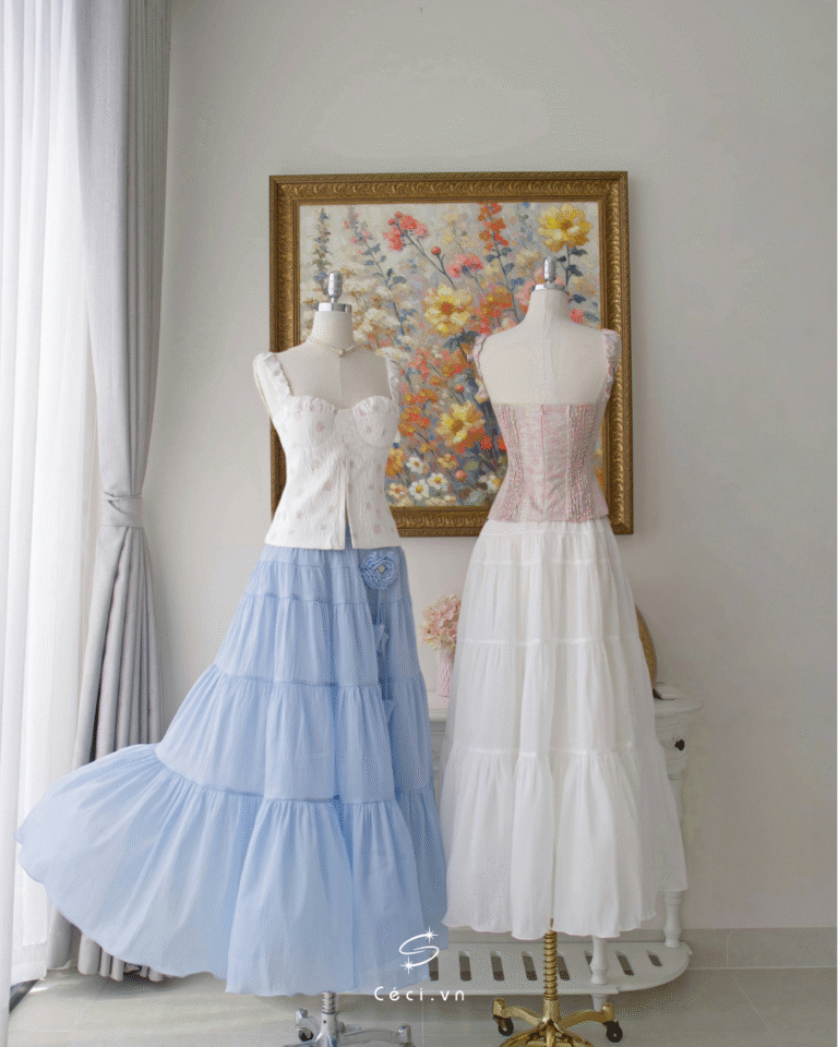 LINA SKIRT 707 - BLUE - Ảnh 4