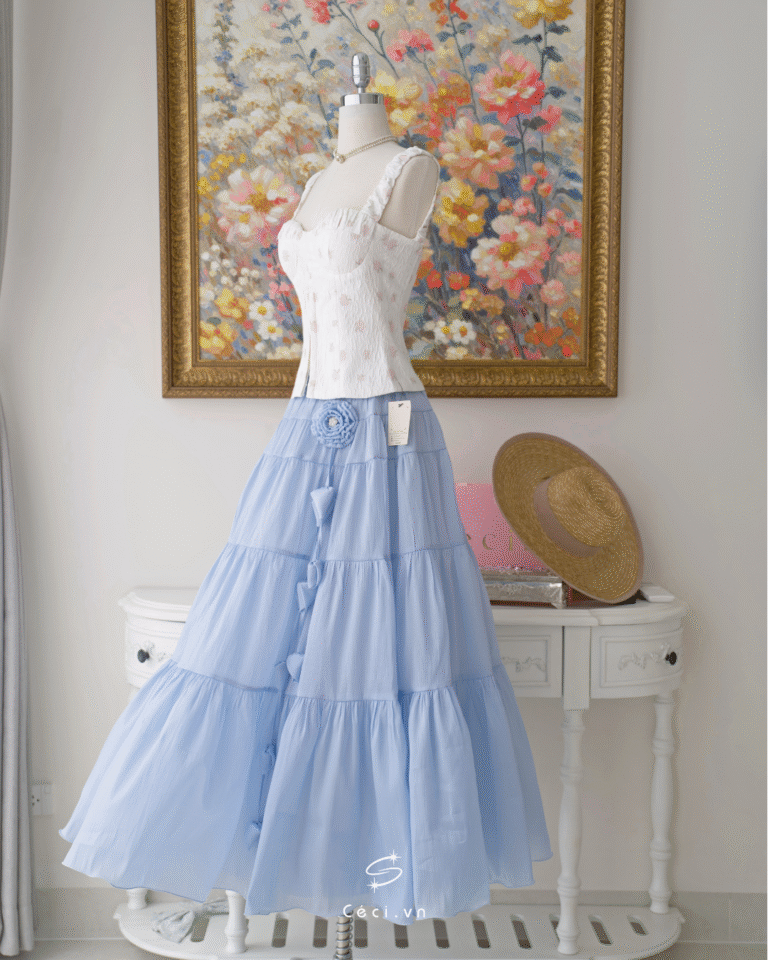 LINA SKIRT 707 - BLUE - Ảnh 3