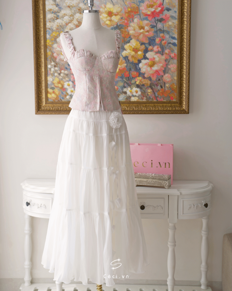 LINA SKIRT 707 - TRẮNG - Ảnh 3