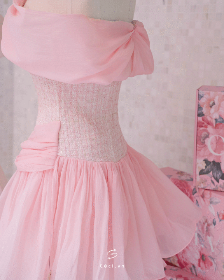 HERA DRESS 699- TWEED HỒNG - Ảnh 5