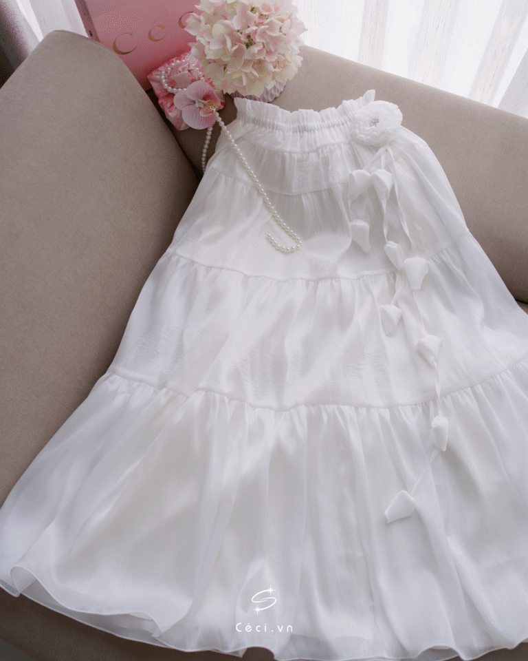 LINA SKIRT 707 - TRẮNG - Ảnh 7
