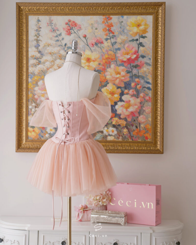 DIAN DRESS 693 - TAFTA - HỒNG - Ảnh 6