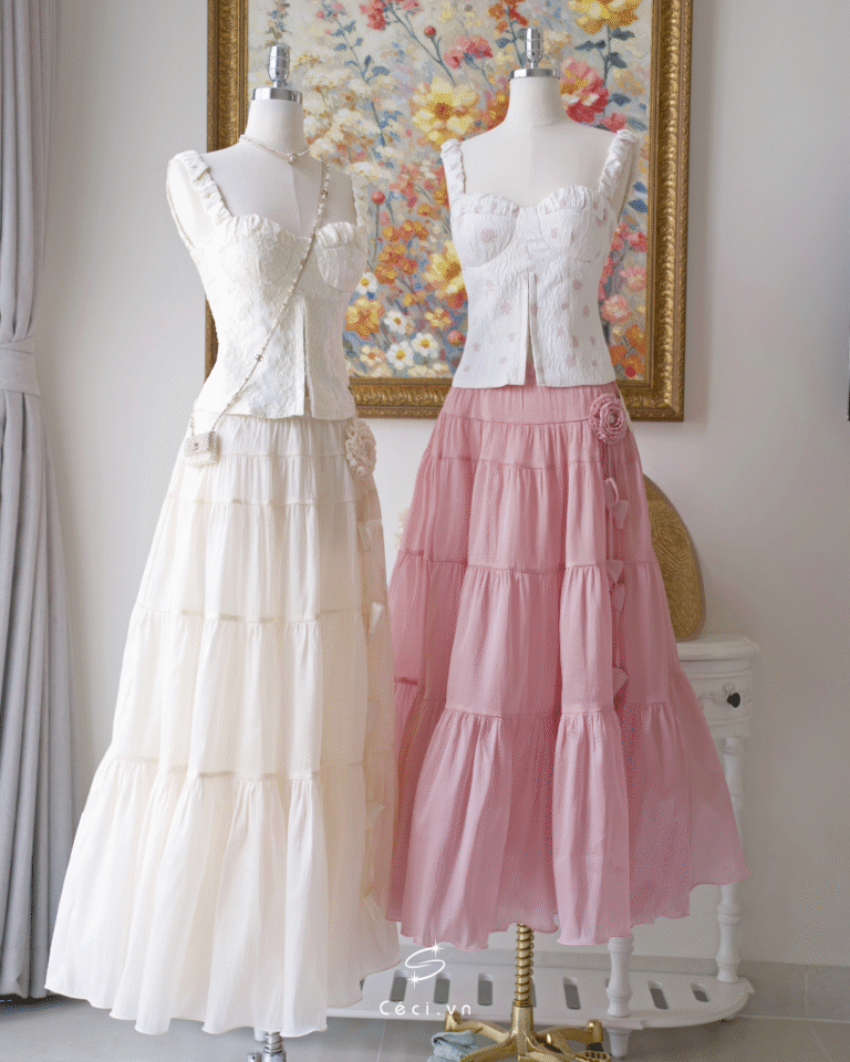 LINA SKIRT 707 - KEM - Ảnh 8