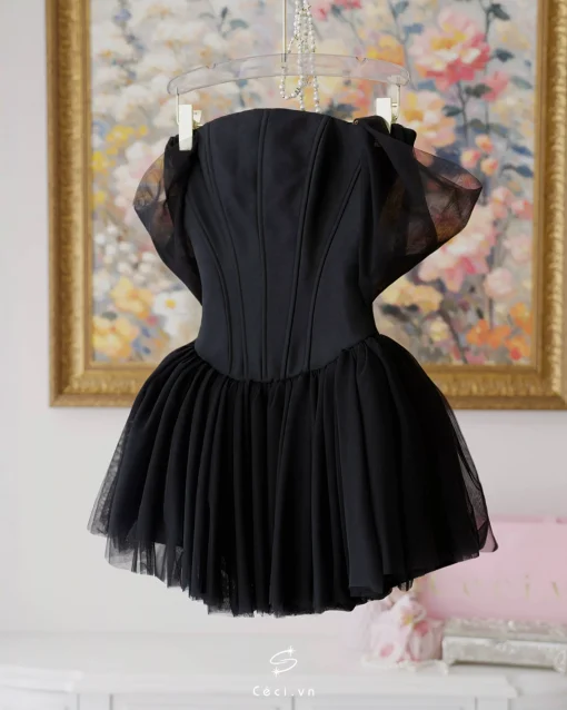 DIAN DRESS 693 - TAFTA - ĐEN