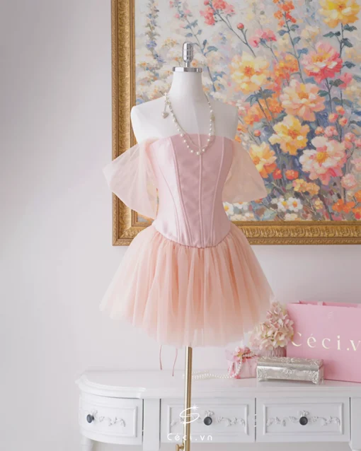 DIAN DRESS 693 - TAFTA - HỒNG