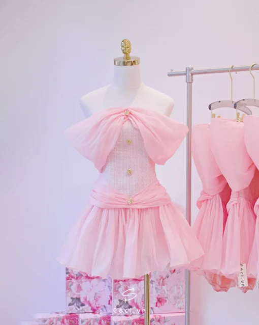 HERA DRESS 699 - TAFTA HỒNG