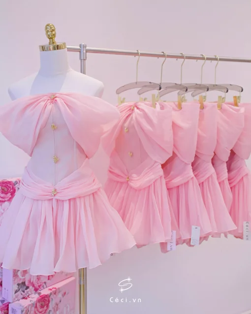 HERA DRESS 699 - TAFTA HỒNG - Ảnh 3