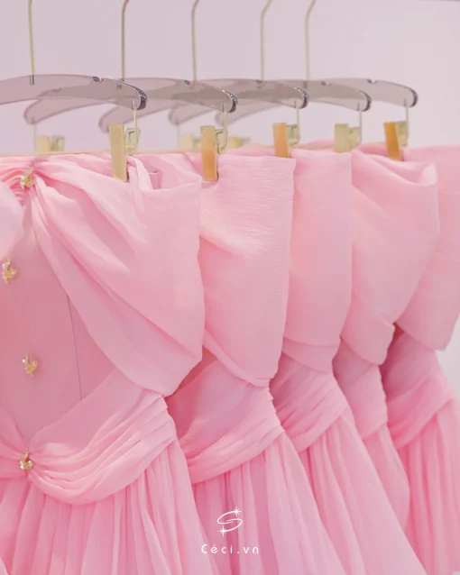 HERA DRESS 699 - TAFTA HỒNG - Ảnh 4