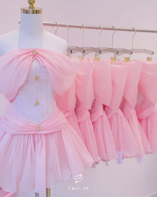 HERA DRESS 699 - TAFTA HỒNG - Ảnh 7