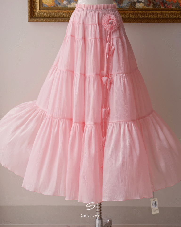 LINA SKIRT 707 - HỒNG BABY - Ảnh 3