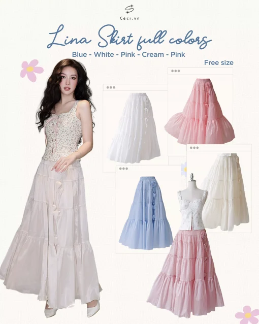 LINA SKIRT 707 - KEM - Ảnh 2