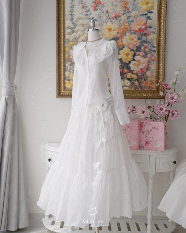 LINA SKIRT 707 - TRẮNG - Ảnh 9
