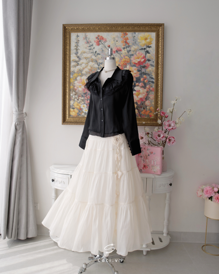 LINA SKIRT 707 - KEM - Ảnh 3
