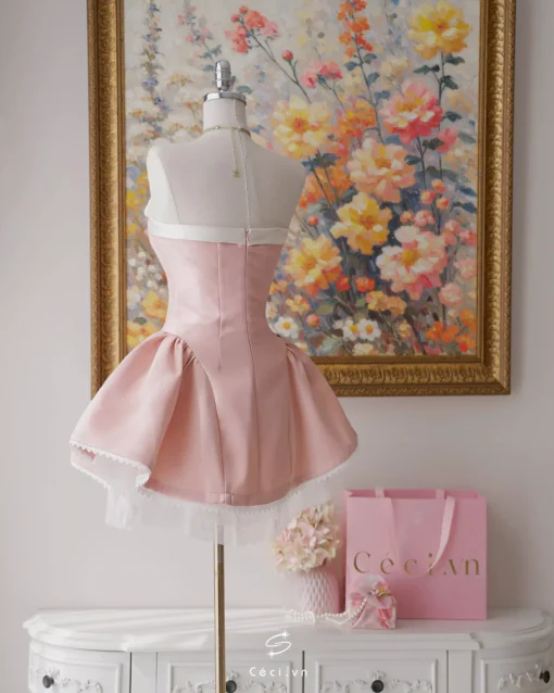 ALISSA DRESS - TAFTA HỒNG - Ảnh 5