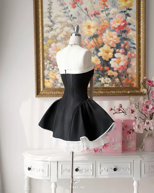 ALISSA DRESS 706 - TAFTA ĐEN - Ảnh 9