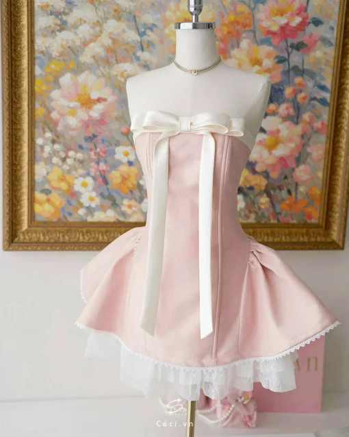 ALISSA DRESS - TAFTA HỒNG - Ảnh 3