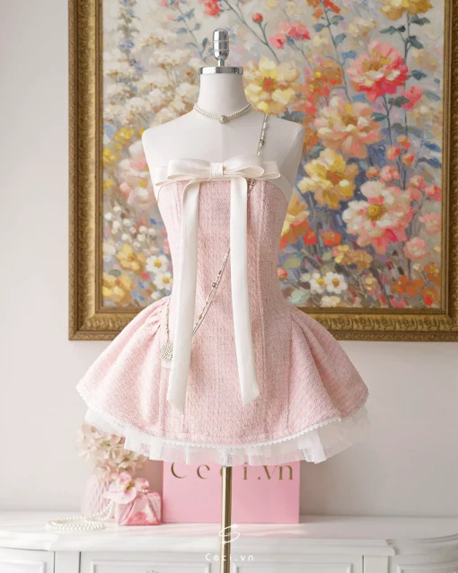 ALISSA DRESS 706 - TWEED HỒNG - Ảnh 10