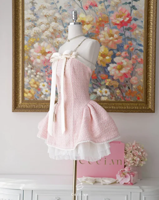 ALISSA DRESS 706 - TWEED HỒNG - Ảnh 7