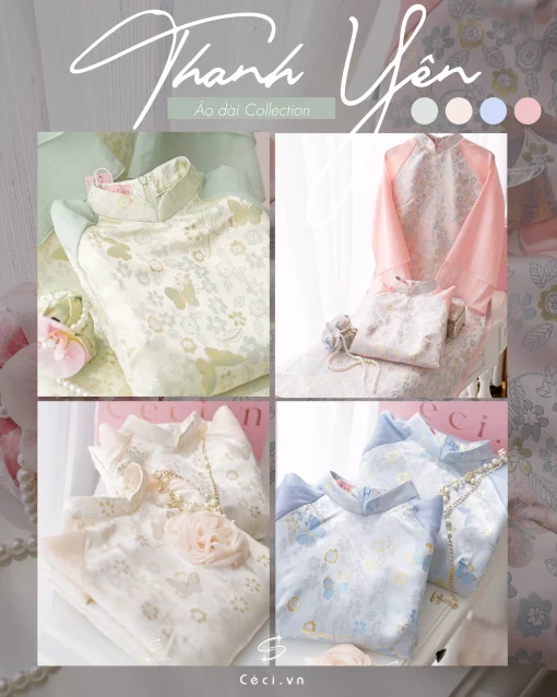ÁO DÀI THANH YÊN 691.14 D1/2R2.115 - HỒNG - Ảnh 2