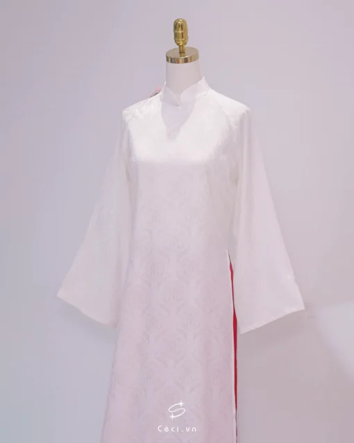 ÁO DÀI CHIÊU GIAO 700 - TRẮNG - Ảnh 5