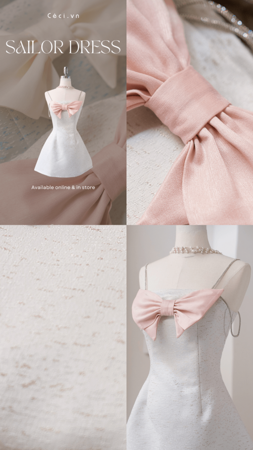 SAILOR DRESS - TRẮNG - Ảnh 4